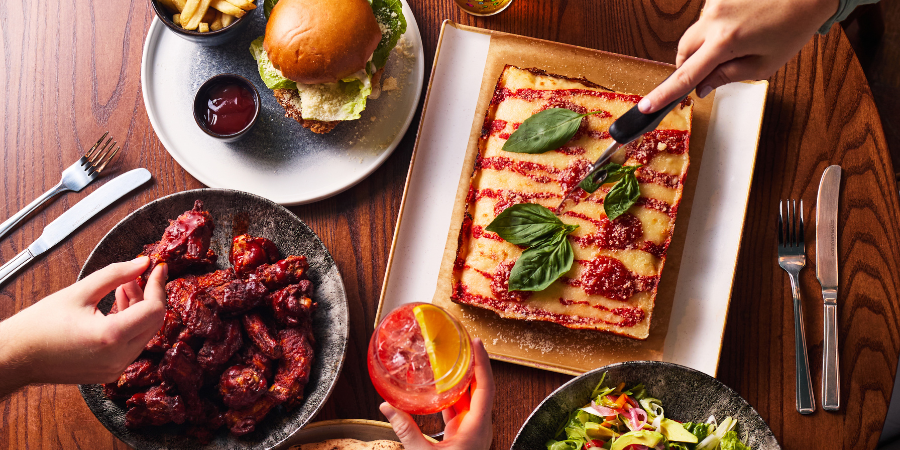 Table of food at Social Pub & Kitchen(p) Table of food at Social Pub & Kitchen(p)