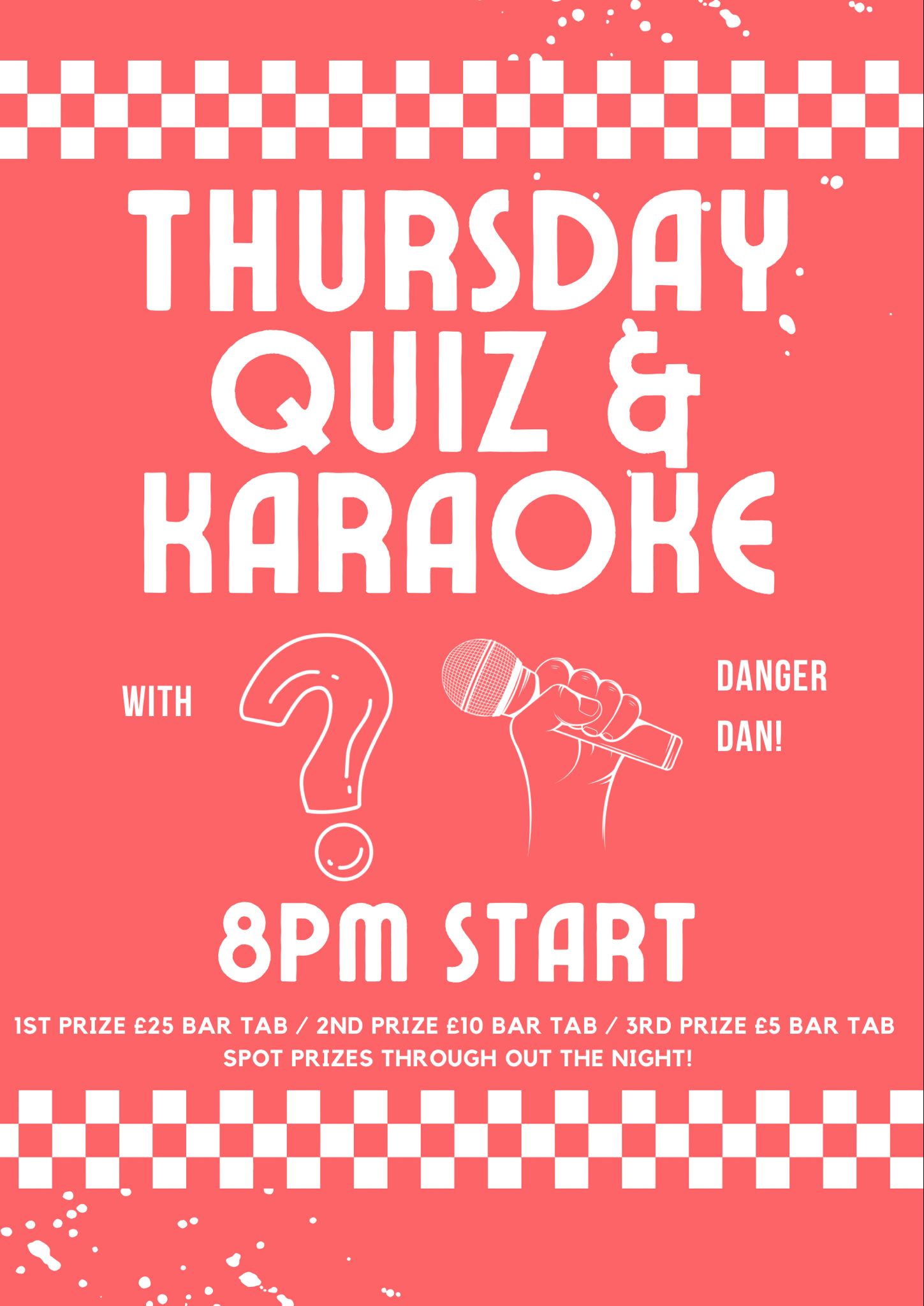 Thusday night Quiz and Karaoke with Danger dan