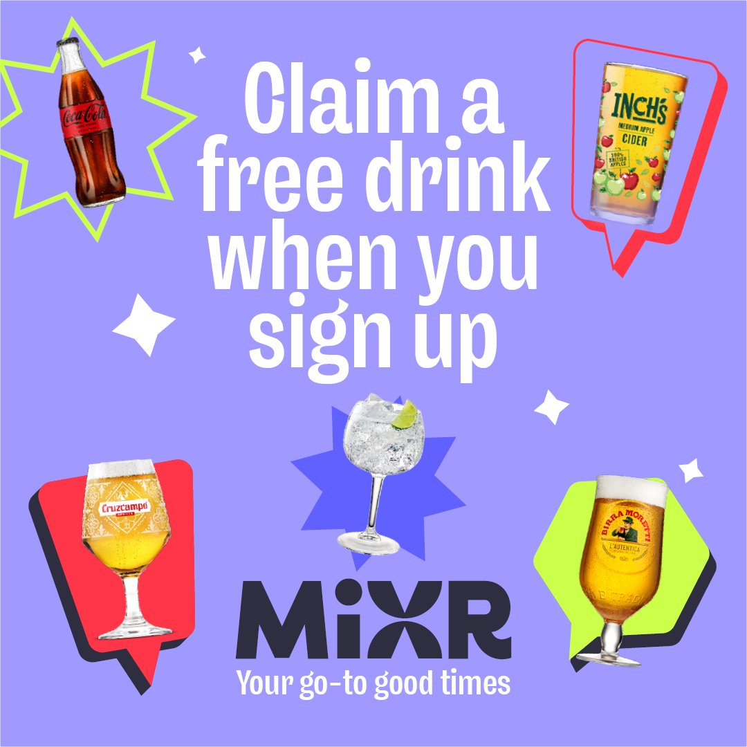 Get a free drink when you download MiXR Get a free drink when you download MiXR