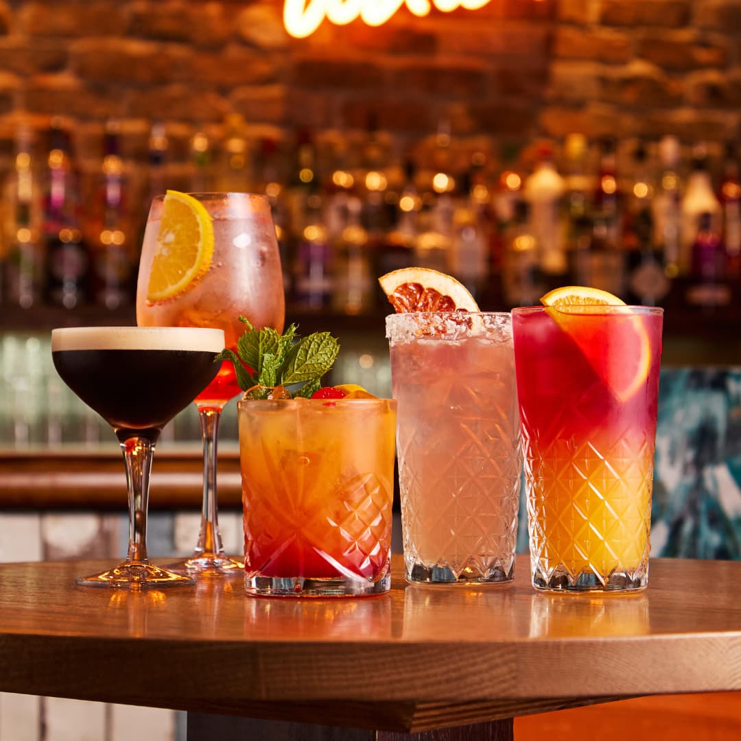 Selection of Scarlet Tap Southsea (p) cocktails