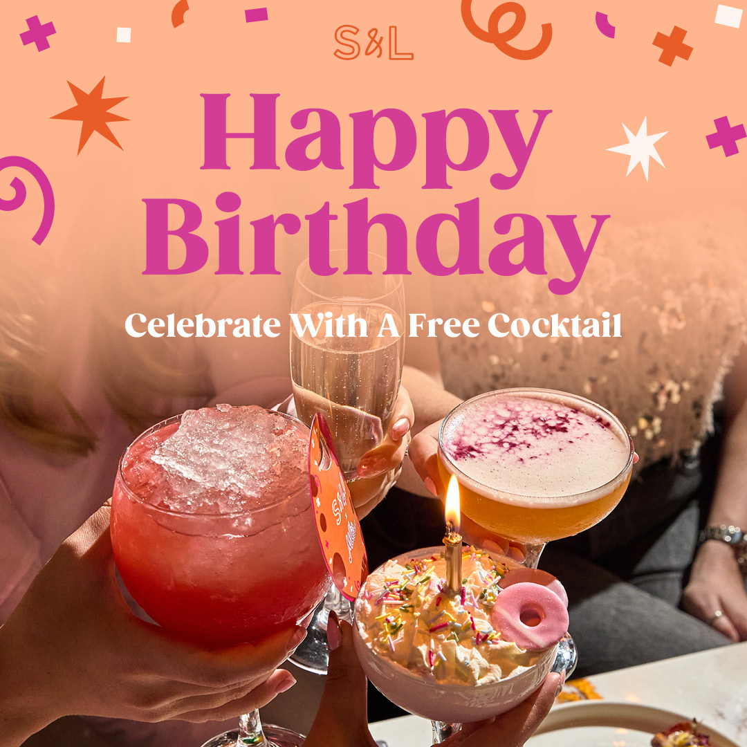 Free birthday cocktail at Slug & Lettuce(p)