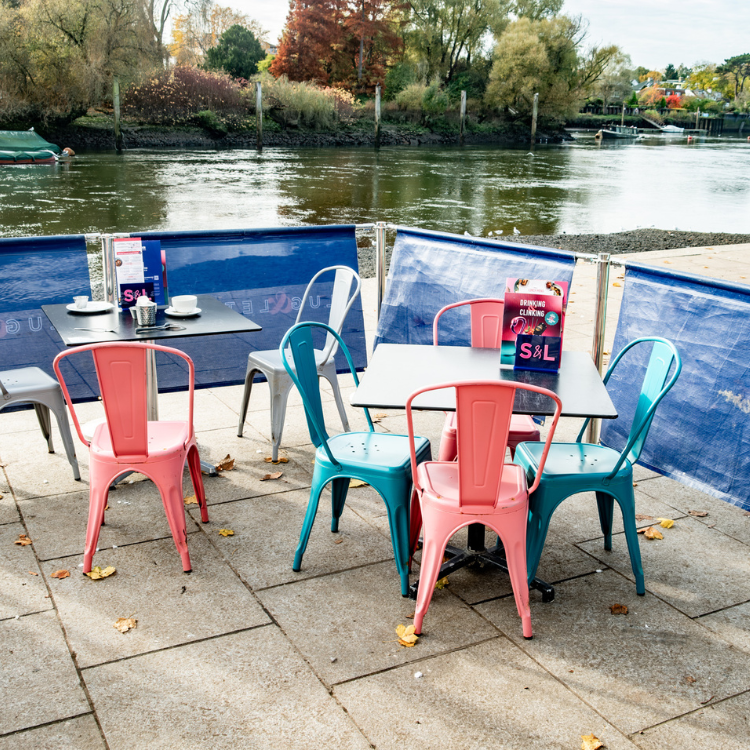 beer garden by the river thames