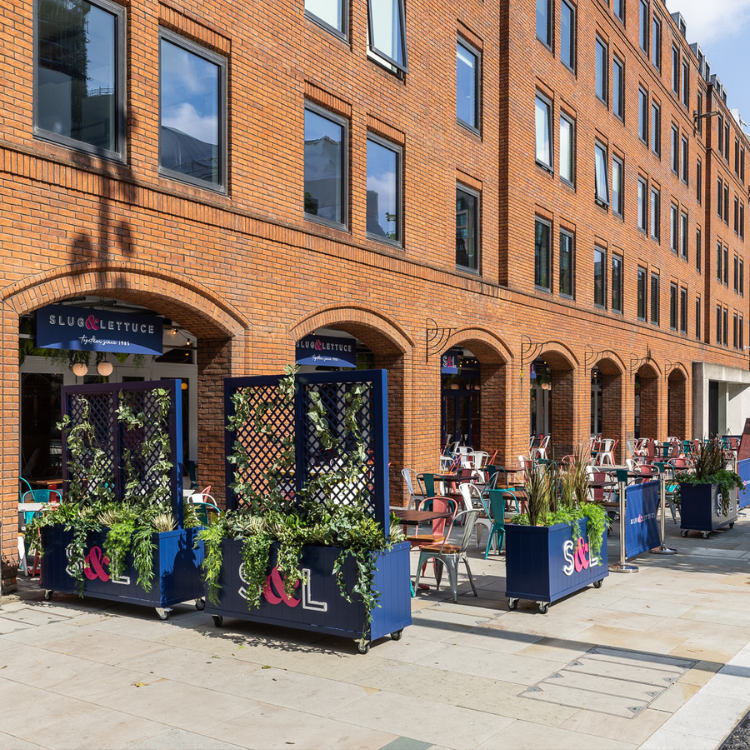 outside the beer garden