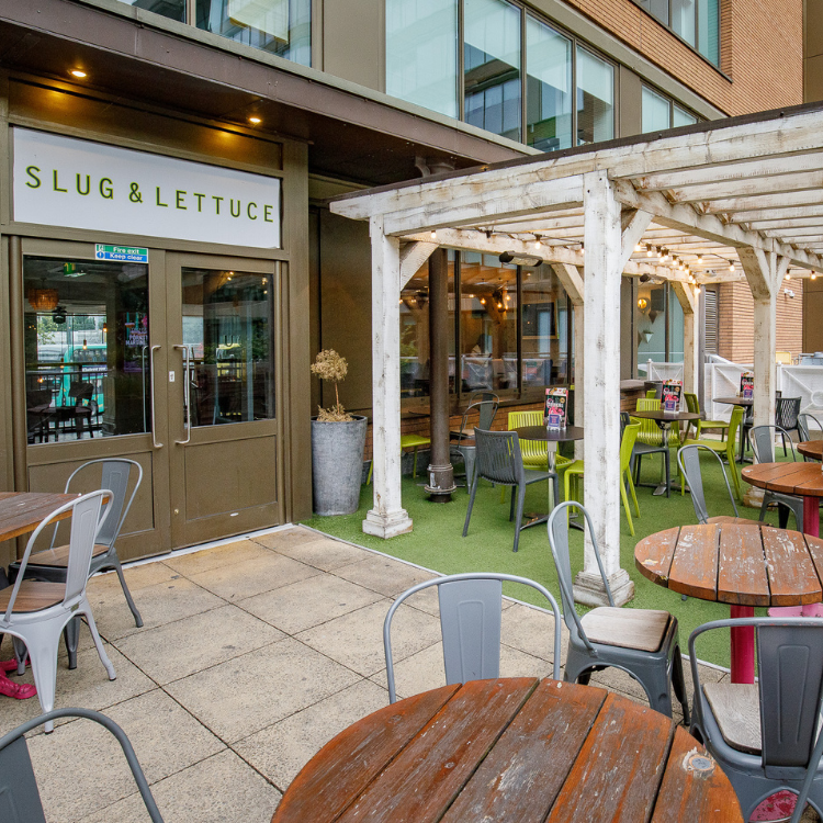 beer garden entrance