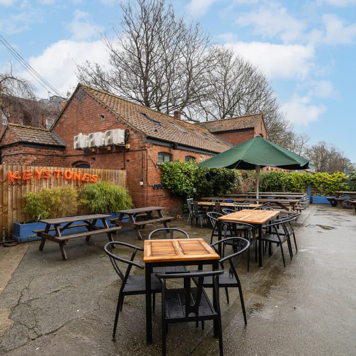 Beer garden in York Beer garden in York