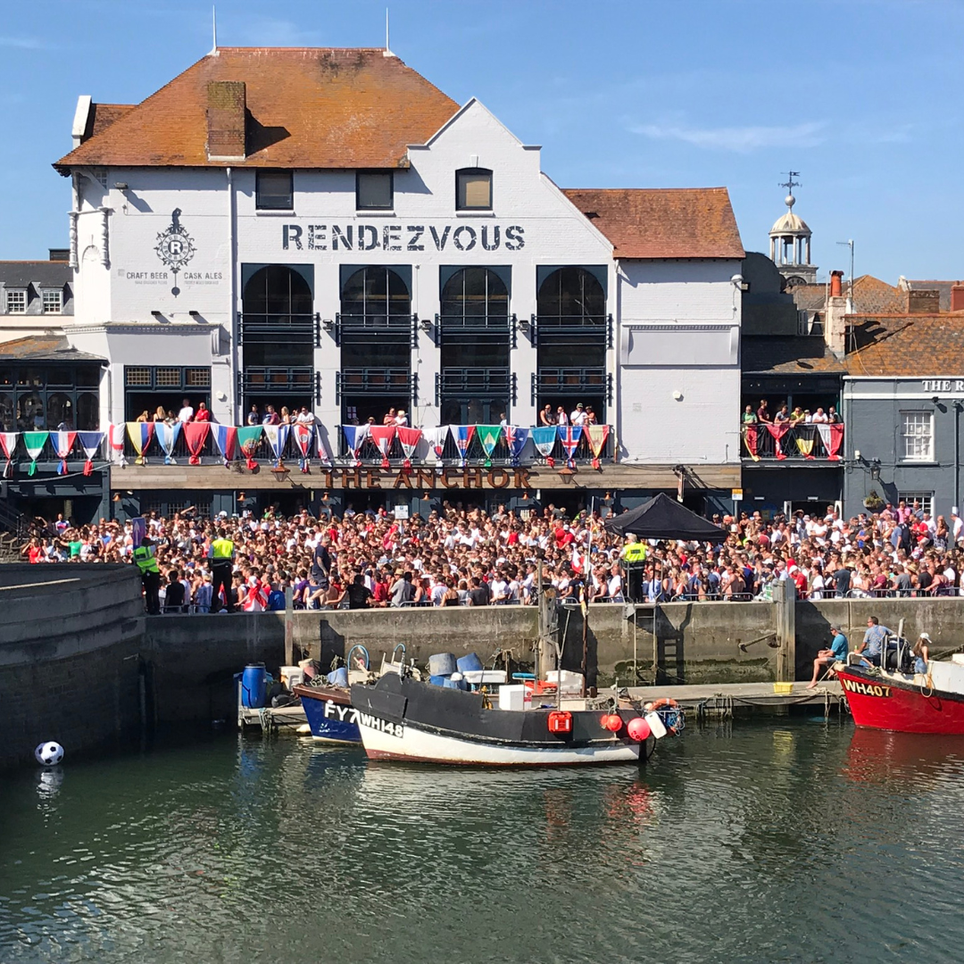 Bank holiday at Rendezvous, Weymouth