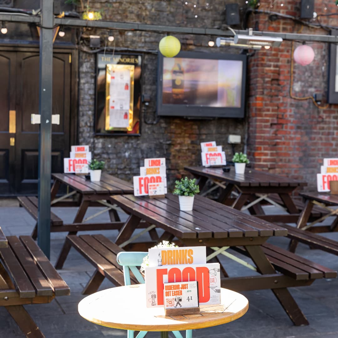 Beer Garden in London at Minories London (p) Beer Garden in London at Minories London (p)