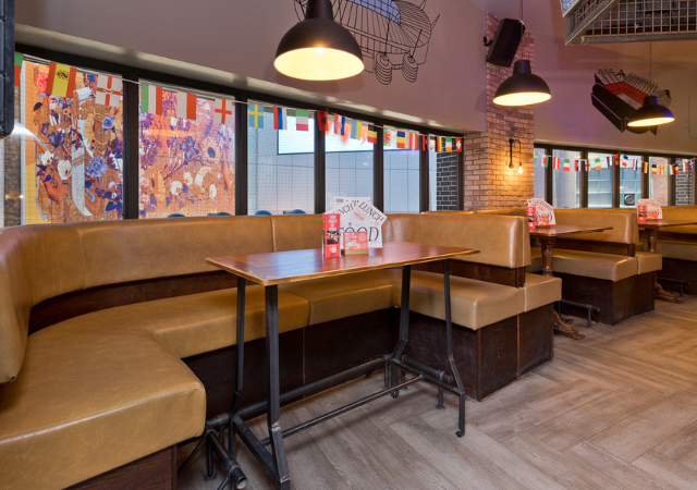 Booth area in private hire space