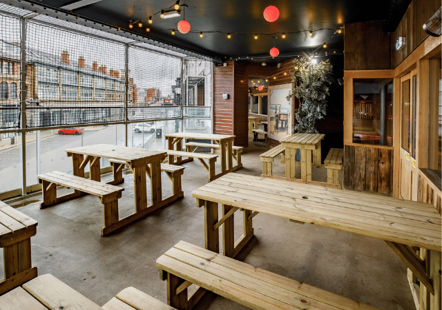 photo of beer garden at Walkabout Blackpool (p) photo of beer garden at Walkabout Blackpool (p)