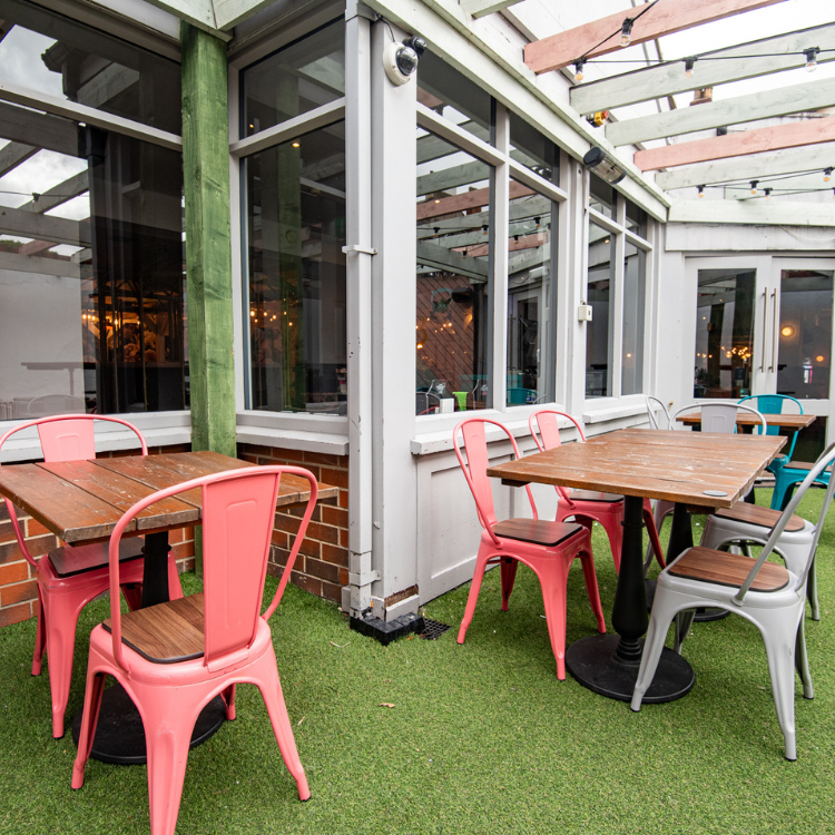 Table Seating in Beer Garden