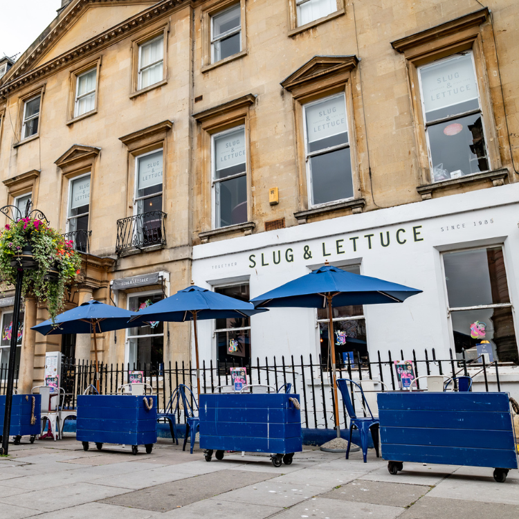 entrance beer garden