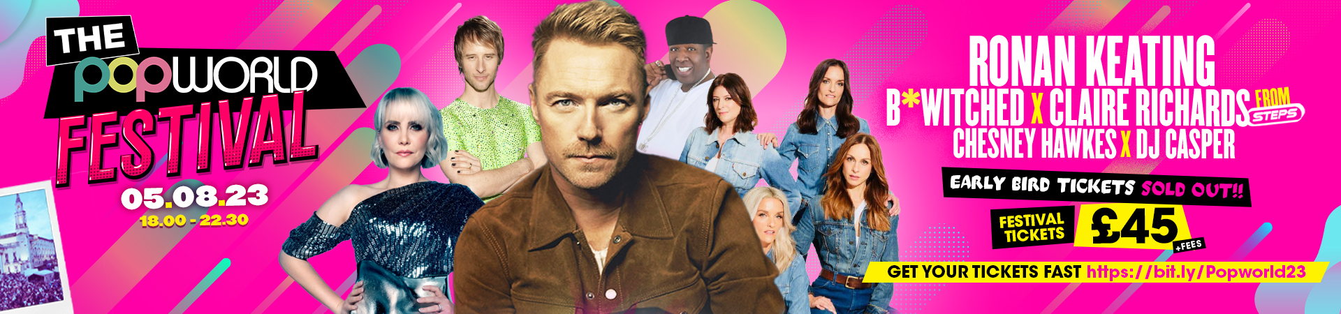 Popworld Festival 2023 on the 5th of August at Leeds Millennium Square