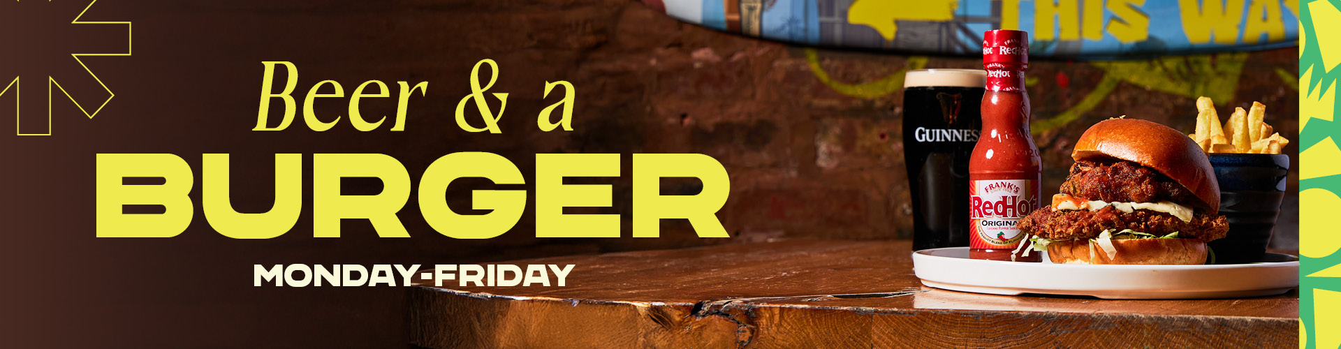 Burger and a drink deal at Walkabout Brighton (p)